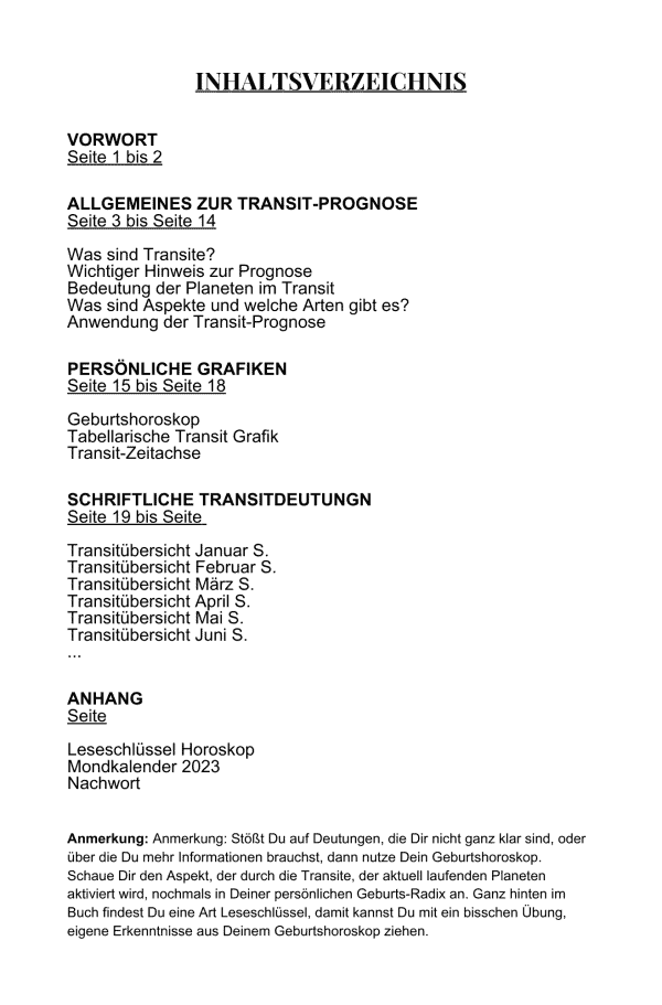 Persönliche Transitprognose Feel your Qi
