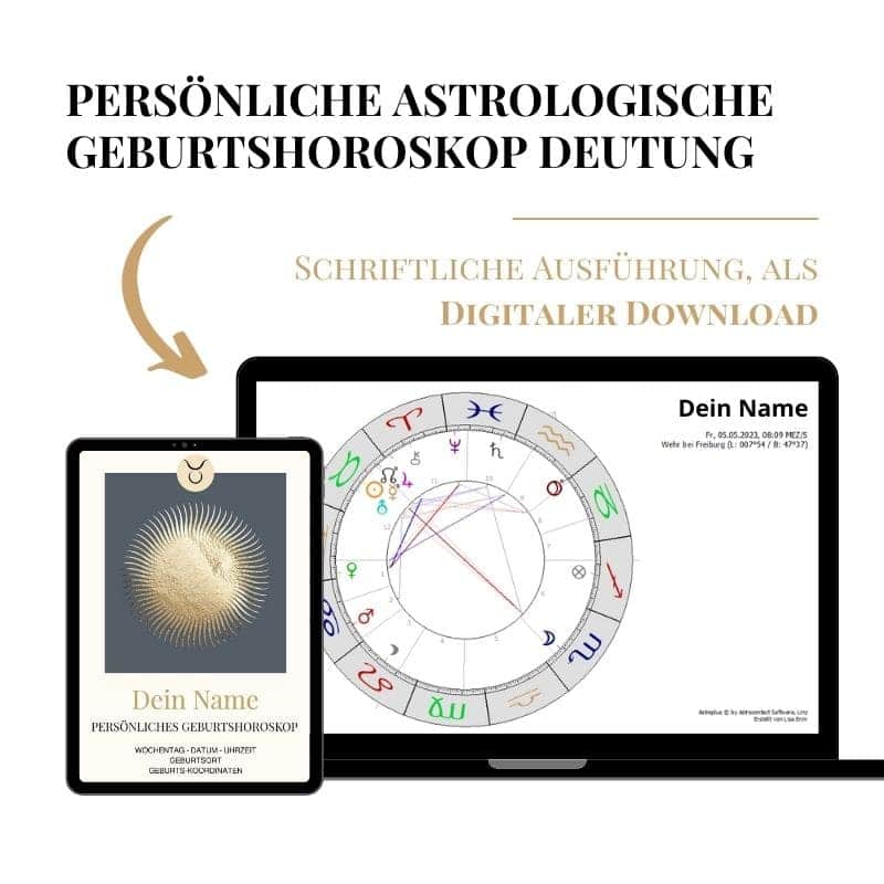 Produktbild Geburtshoroskop schriftliche Ausführung Feel your Qi Astrologie