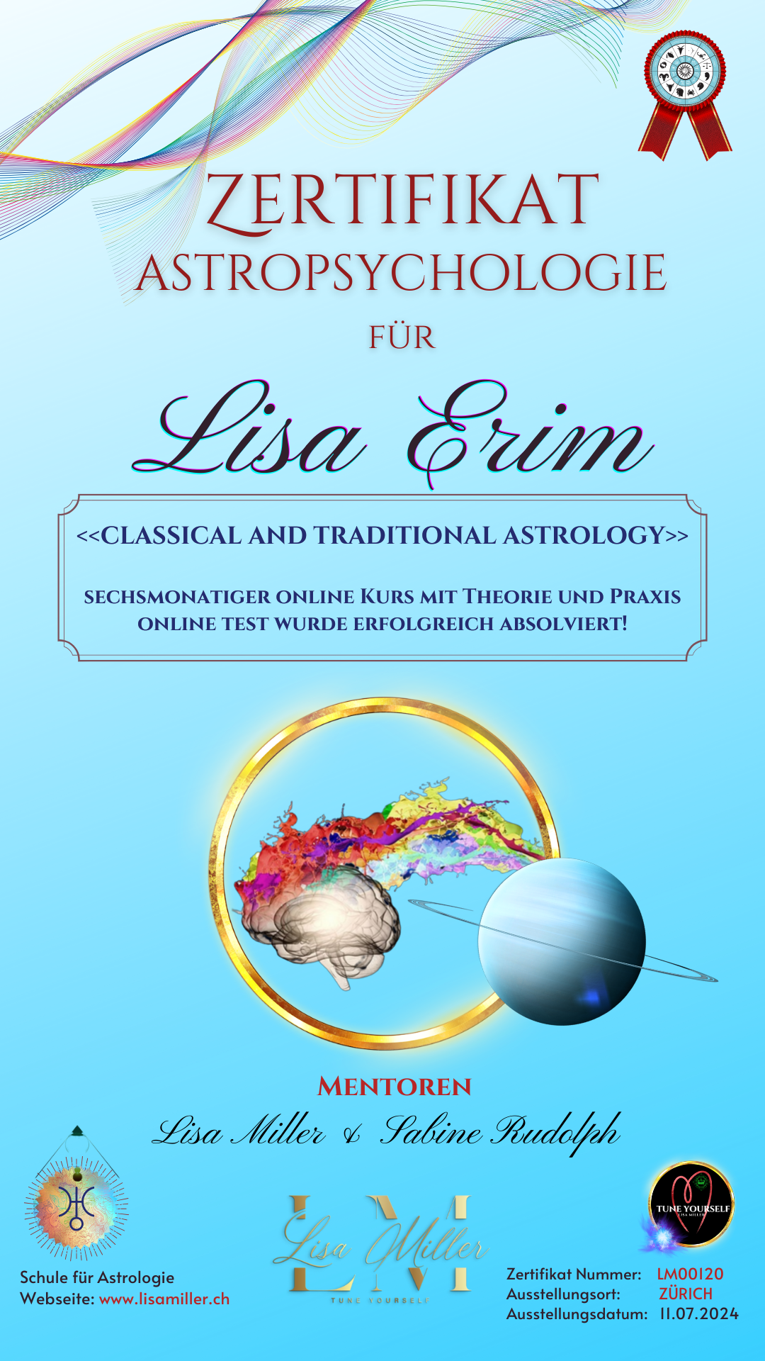 Zertifikat Astropsychologie_Lisa Erim